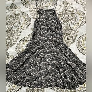 Black and White Floral Skater Dress